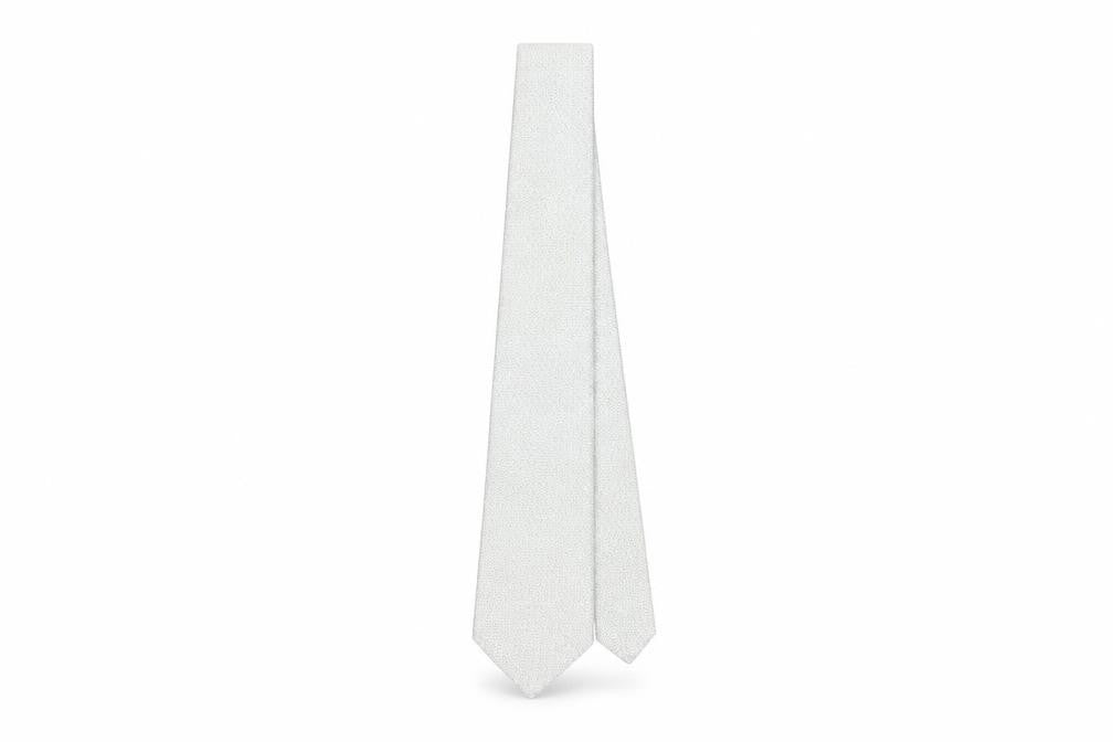 Mens Marks and Spencer Silver  100% Silk  Tie