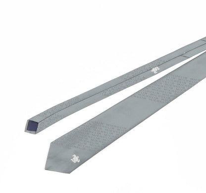 Interlogo London Grey Designer Men's Tie