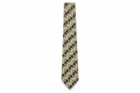 D'Alembic Men's Multicoloured Silk Geometric Tie