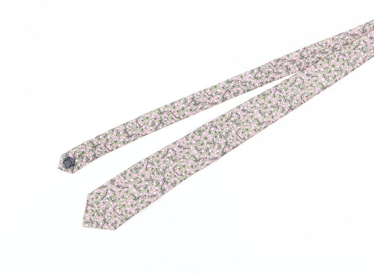 Marks and Spencer Men's Pink Floral Slim Tie