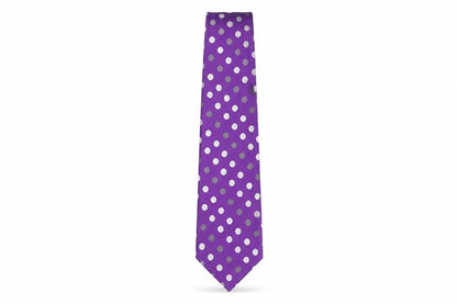 Daniel Hechter Men's Purple Polka Dot Silk Tie