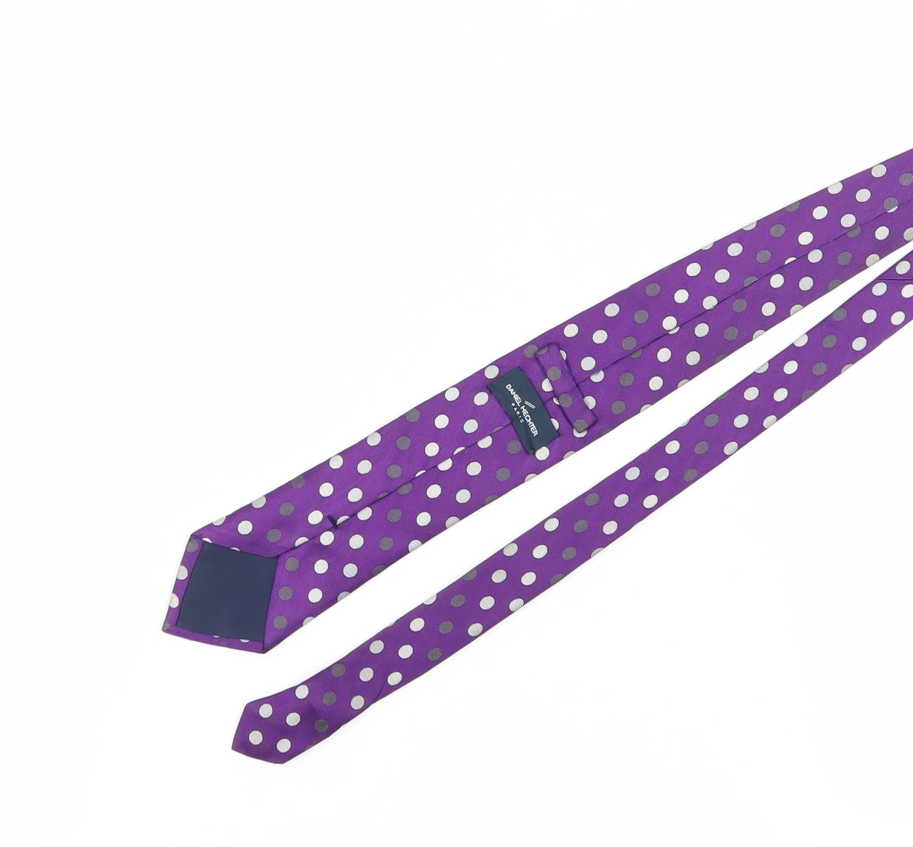 Daniel Hechter Men's Purple Polka Dot Silk Tie