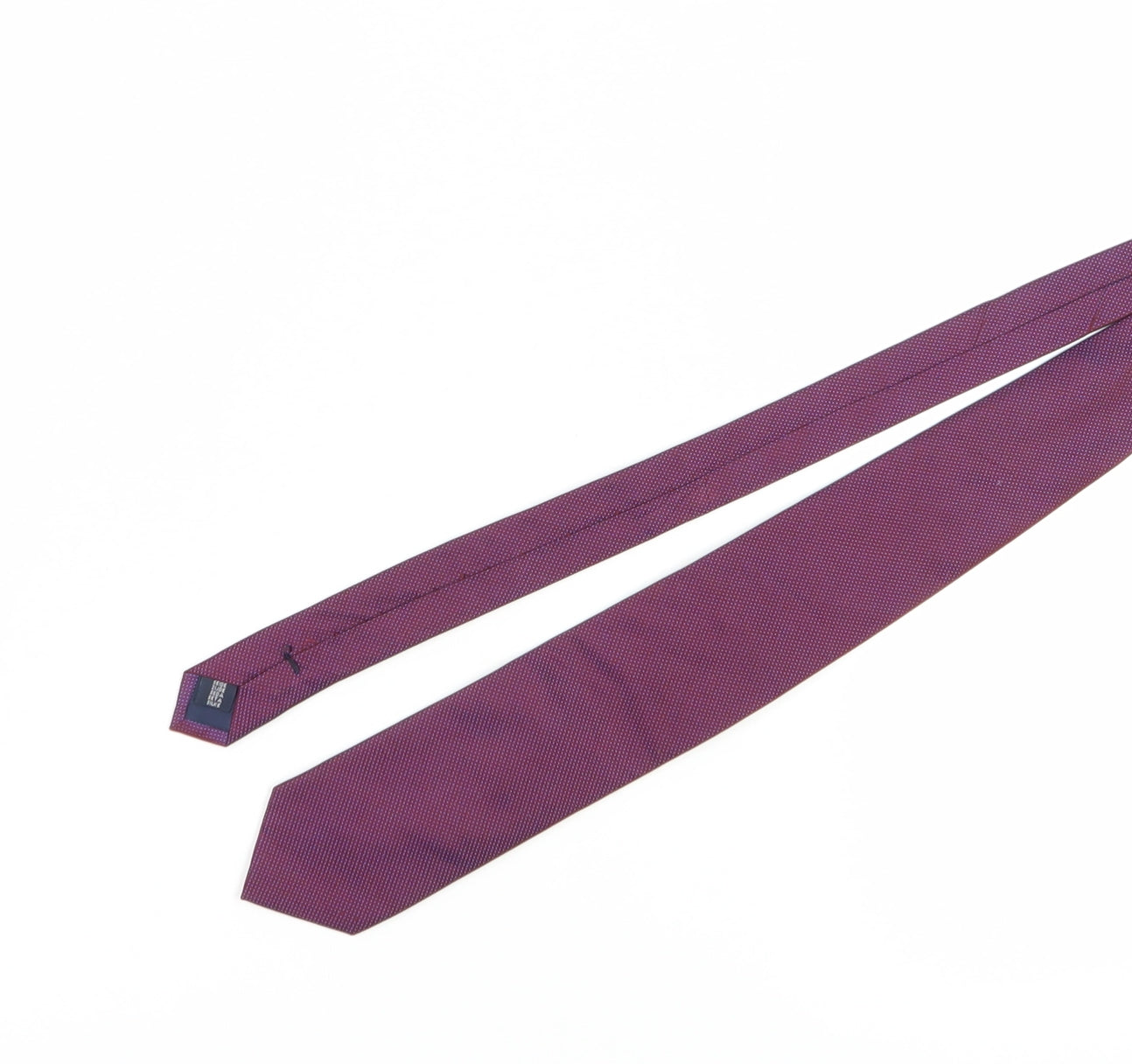 Mens Daniel Hechter Purple Geometric 100% Silk Slim Tie