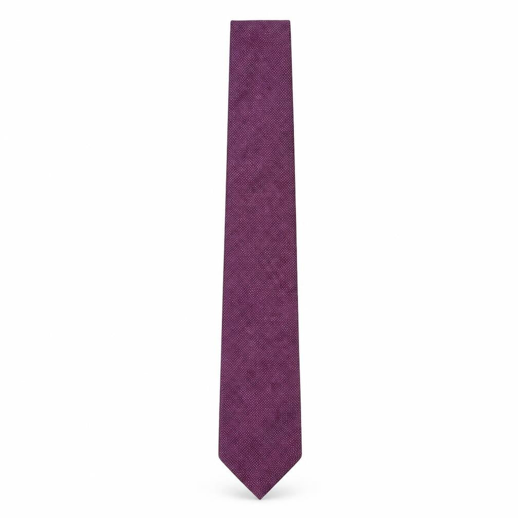 Mens Daniel Hechter Purple Geometric 100% Silk Slim Tie