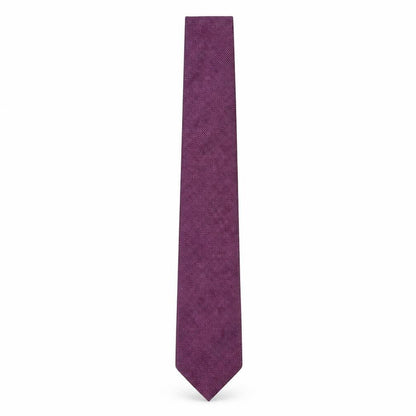 Mens Daniel Hechter Purple Geometric 100% Silk Slim Tie