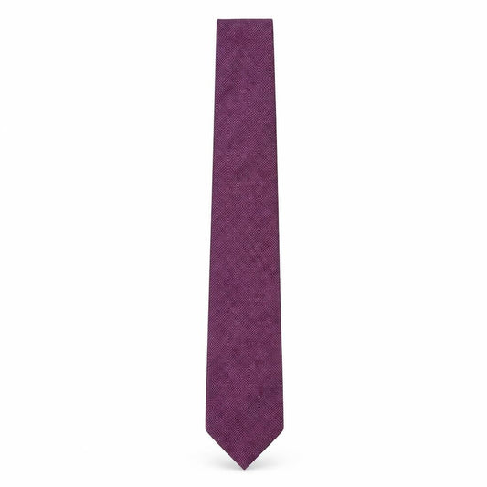 Mens Daniel Hechter Purple Geometric 100% Silk Slim Tie