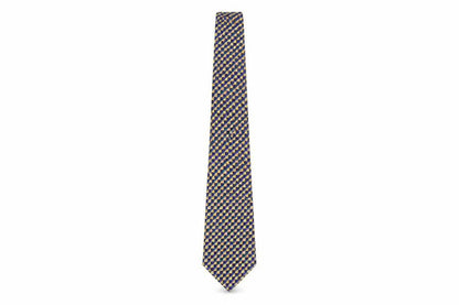 Mens Jaeger Multicoloured Geometric 100% Silk  Tie