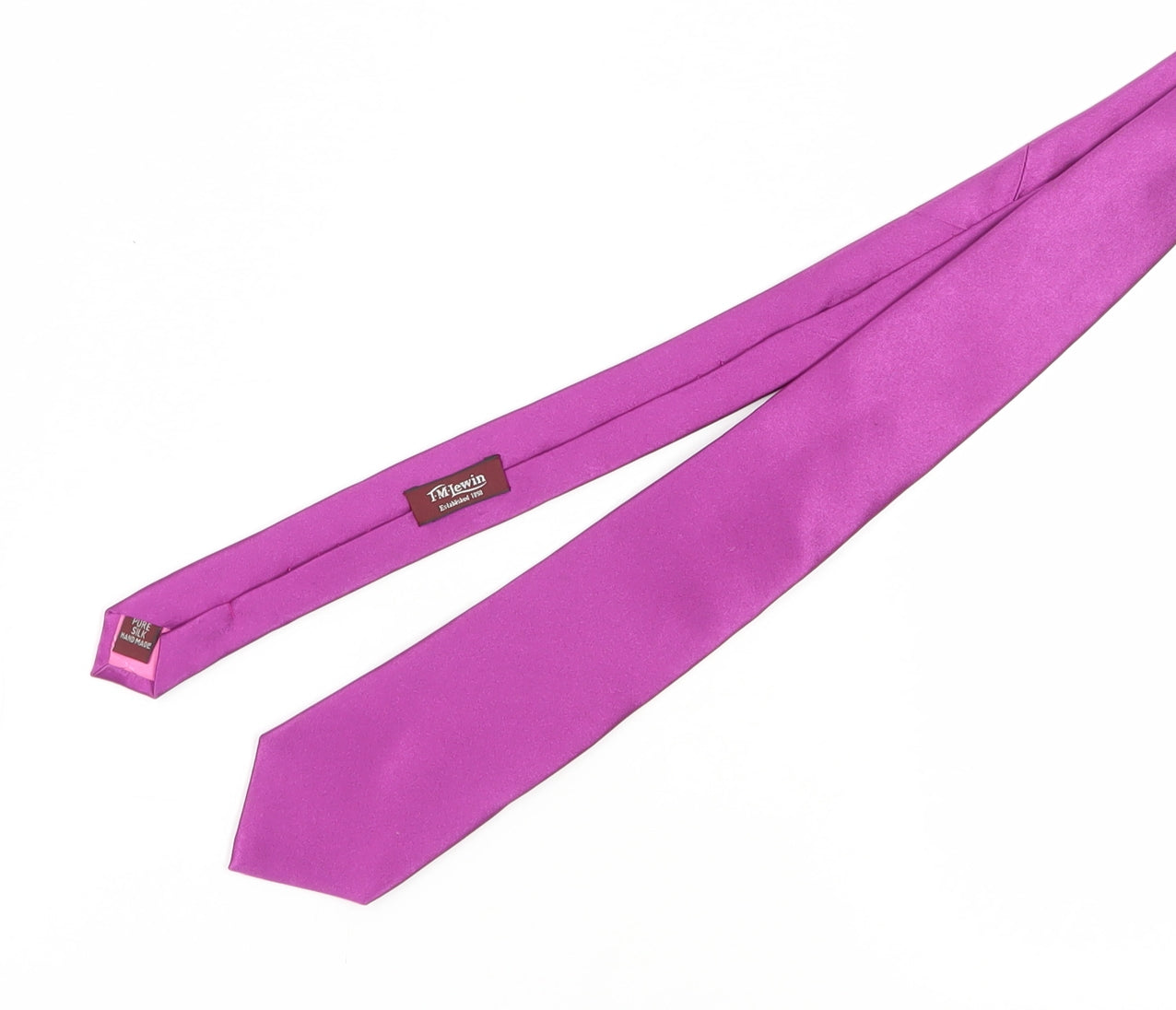 T.M.Lewin Men's Purple Silk Handmade Tie