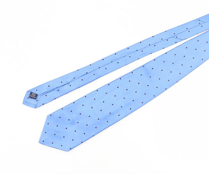 Mens Charles Tyrwhitt Blue Polka Dot 100% Silk  Tie