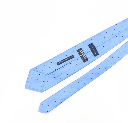 Mens Charles Tyrwhitt Blue Polka Dot 100% Silk  Tie
