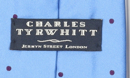 Mens Charles Tyrwhitt Blue Polka Dot 100% Silk  Tie