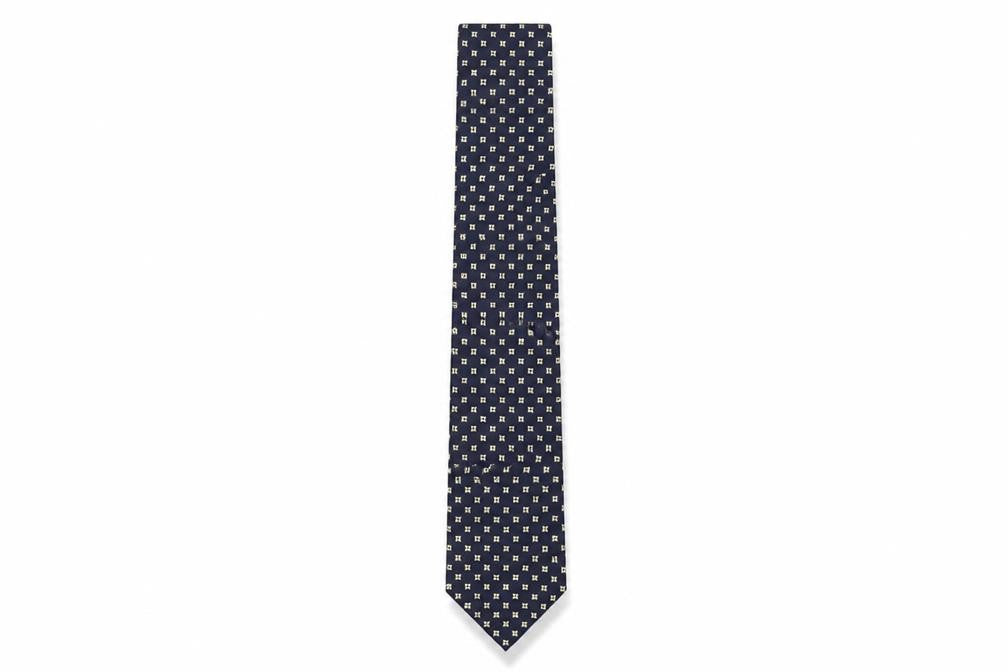 Mens Jonelle Blue Geometric 100% Silk  Tie