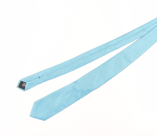 Perry Ellis Aqua Slim Silk Men's Tie Geometric Pattern