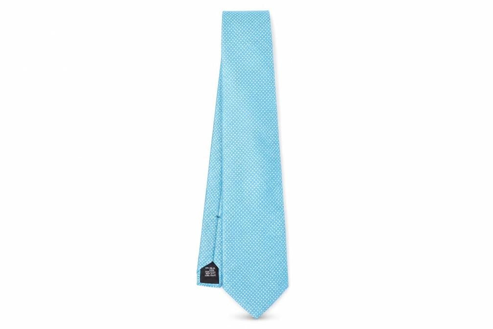 Mens Perry Ellis Aqua Geometric  Slim Tie