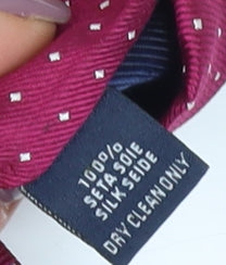 Mens Charles Tyrwhitt Red Polka Dot 100% Silk  Tie