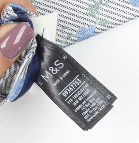 Marks and Spencer Men's Blue Silk Slim Tie