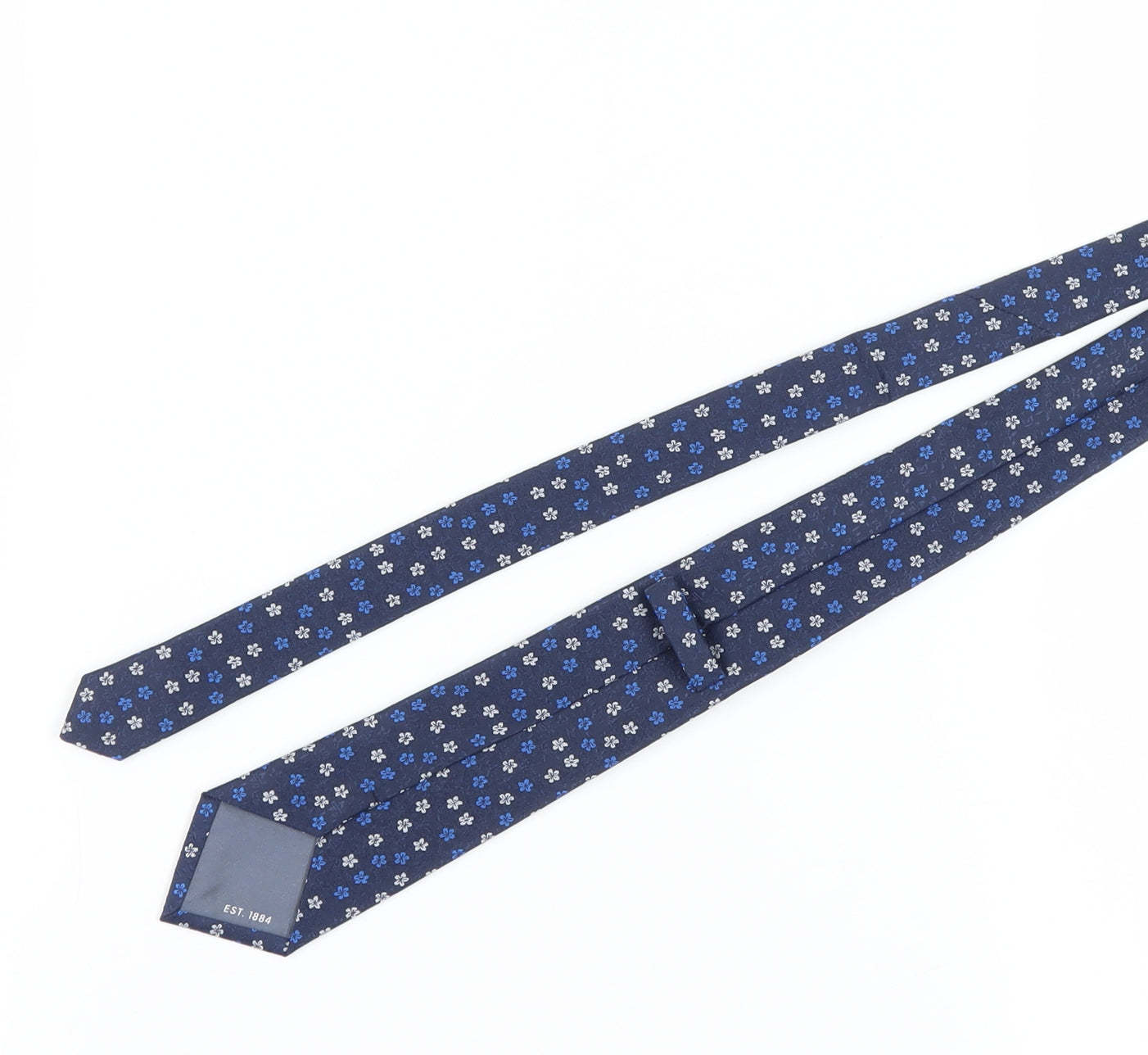 Marks and Spencer Men's Blue Floral Slim Tie