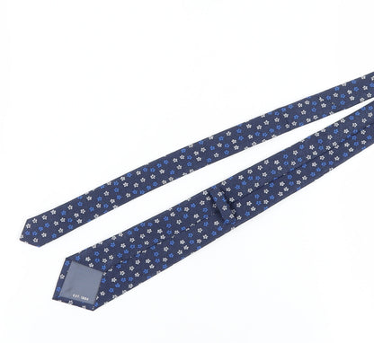 Marks and Spencer Men's Blue Floral Slim Tie