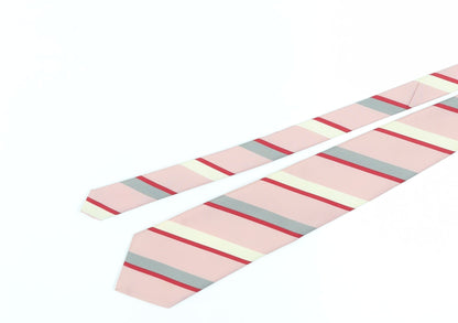 Moss Bros Pink Striped Men's Tie - New Polyester