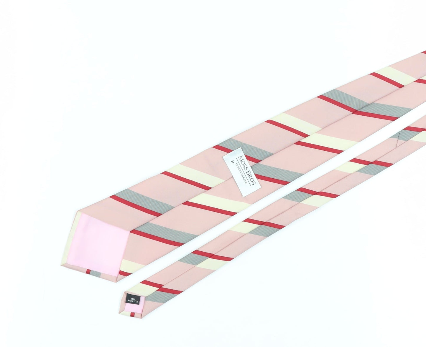 Moss Bros Pink Striped Men's Tie - New Polyester