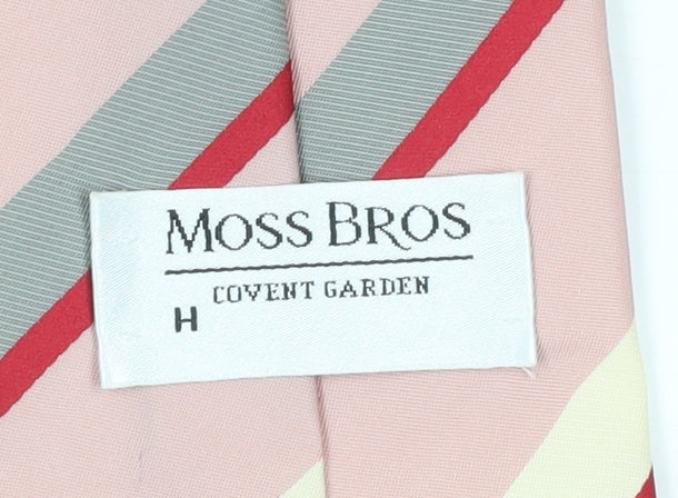Moss Bros Pink Striped Men's Tie - New Polyester
