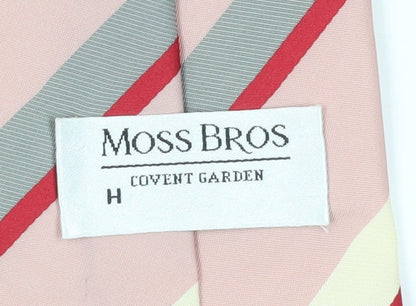 Moss Bros Pink Striped Men's Tie - New Polyester