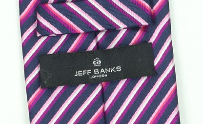 Jeff Banks Men's Multicoloured Striped Silk Tie