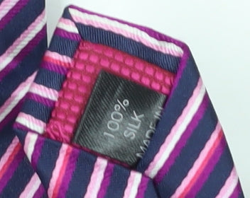 Jeff Banks Men's Multicoloured Striped Silk Tie