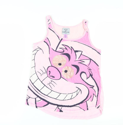 Disney Women's Pink Cheshire Cat Tank Top S