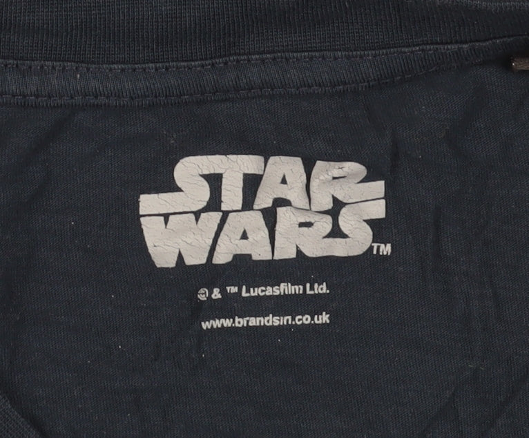 Star Wars Men's Blue Graphic T-Shirt L