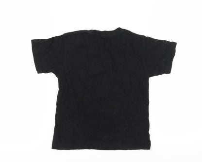 Hard Rock Cafe Boys Black T-Shirt Size S with Logo Accents