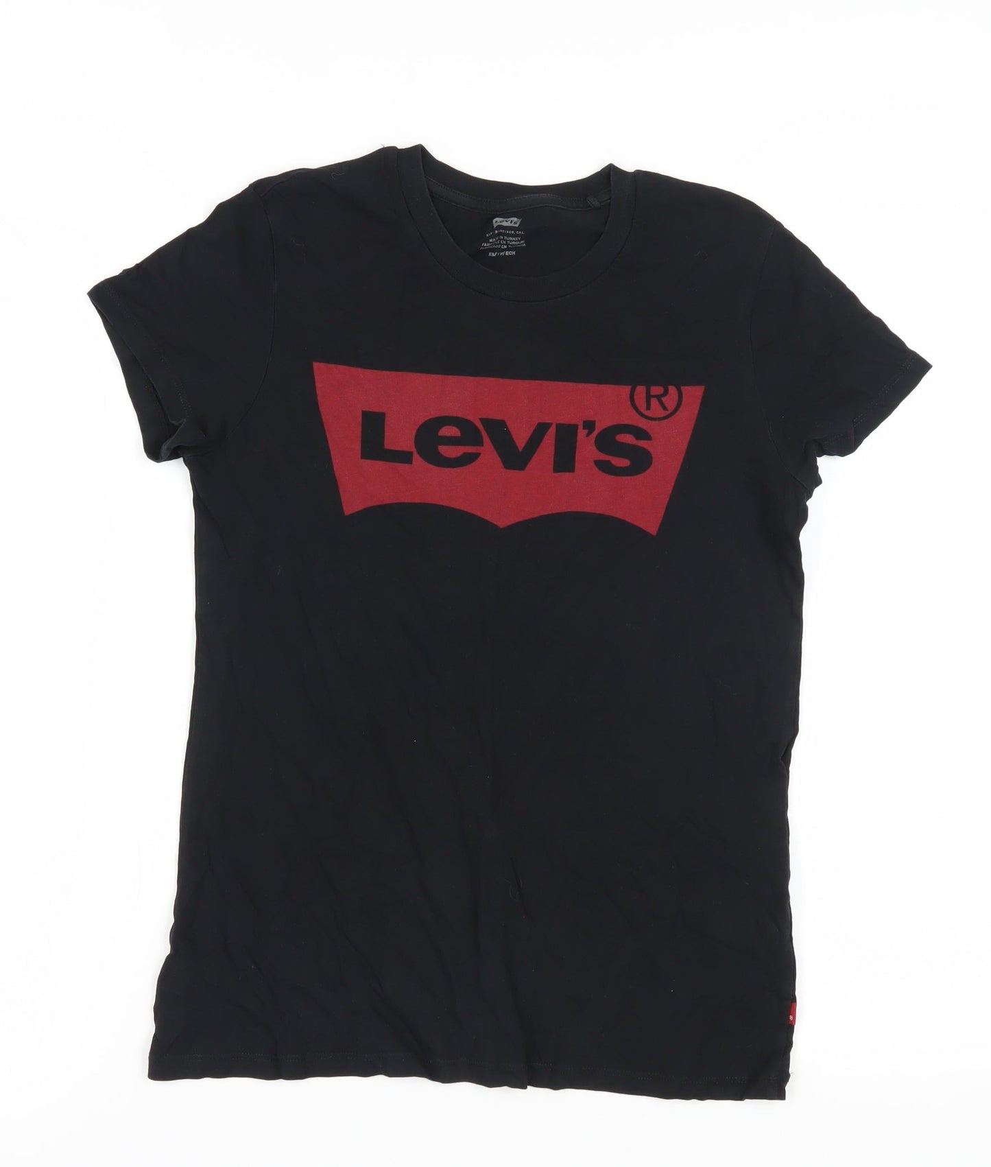 Womens UK Size XS Levi's Black Basic T-Shirt