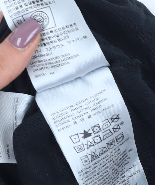 Womens UK Size XS Levi's Black Basic T-Shirt