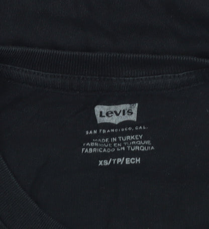 Womens UK Size XS Levi's Black Basic T-Shirt