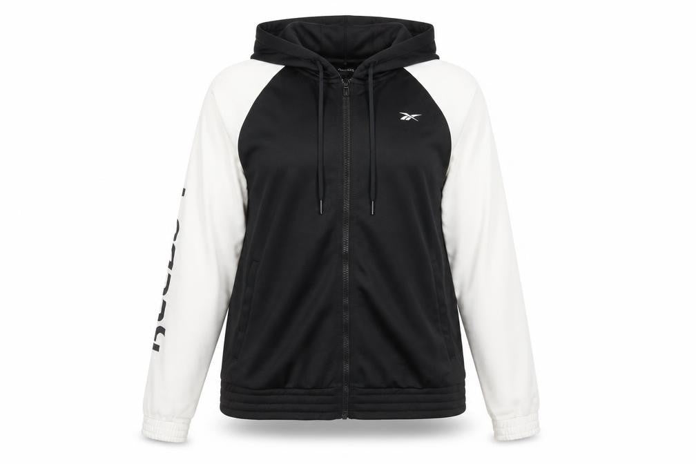 Unisex Adults UK Size M Reebok Black Full Zip Hoodie