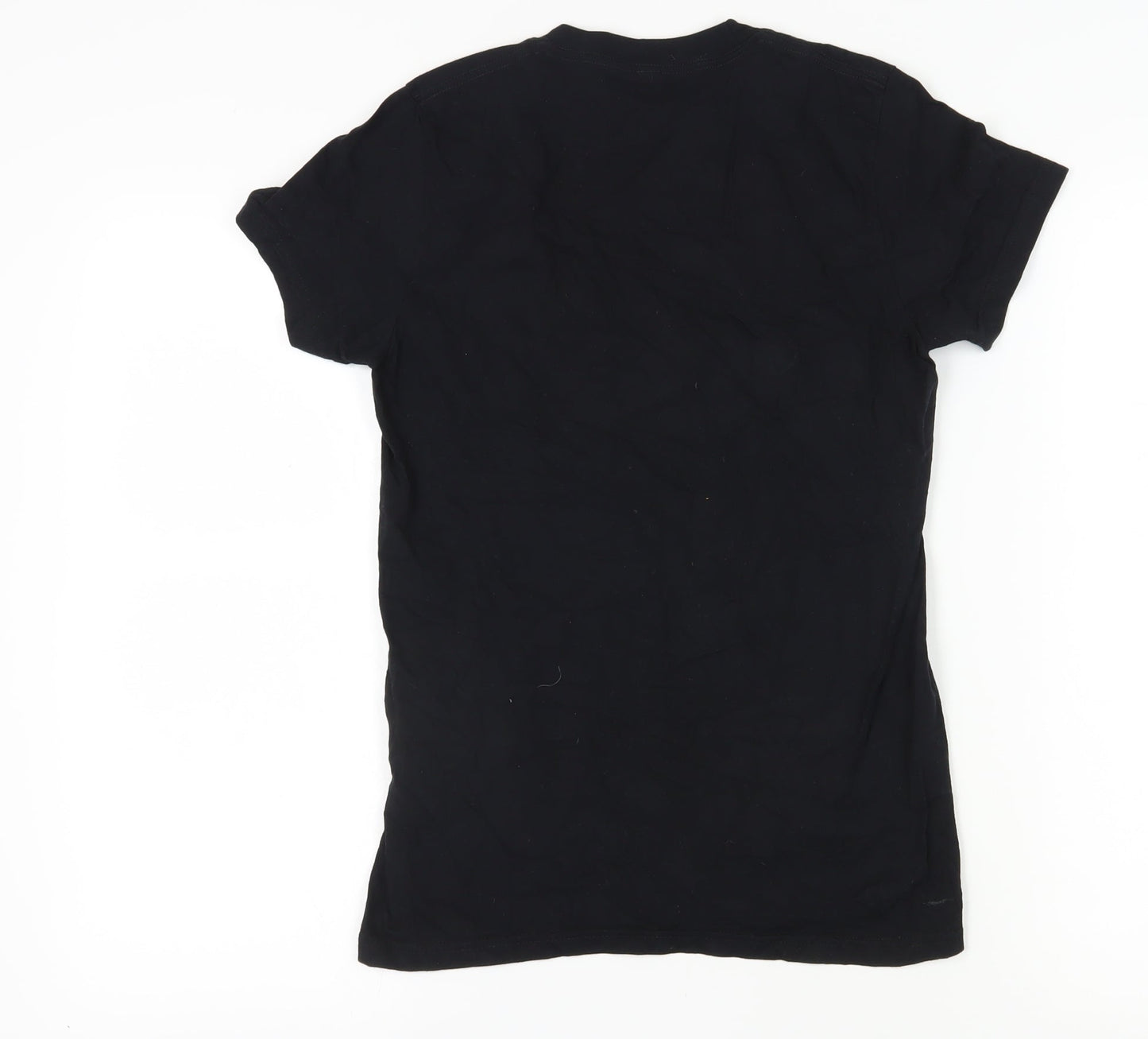 Womens UK Size L American Apparel Black Basic T-Shirt