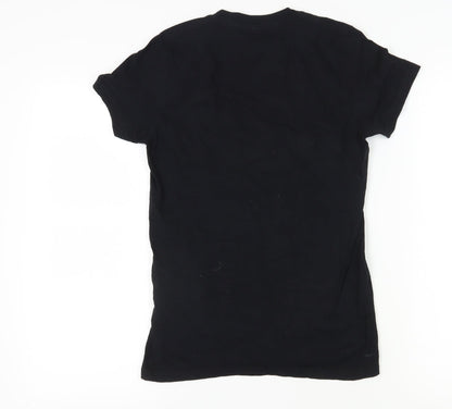 Womens UK Size L American Apparel Black Basic T-Shirt