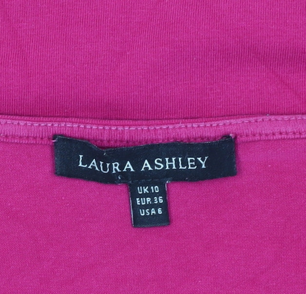 Womens UK Size 10 Laura Ashley Pink Basic Blouse