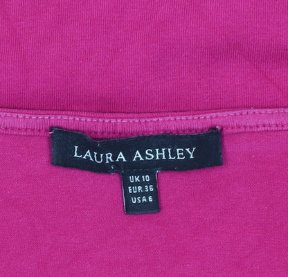 Womens UK Size 10 Laura Ashley Pink Basic Blouse