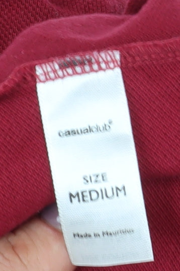 Casualclub Men's Red Polo Shirt Medium