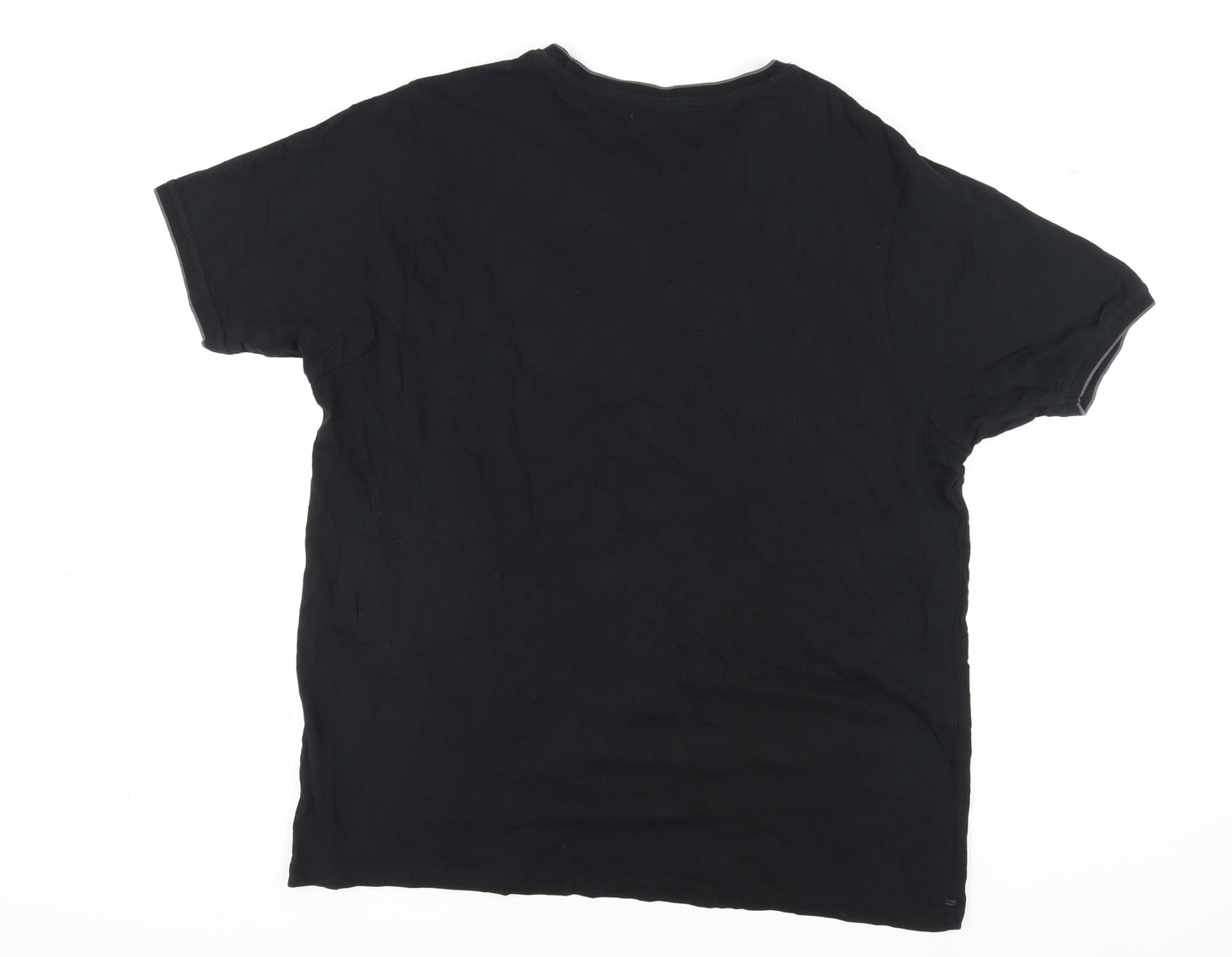 Slazenger Men's Black 2XL T-Shirt Crew Neck Short Sleeve