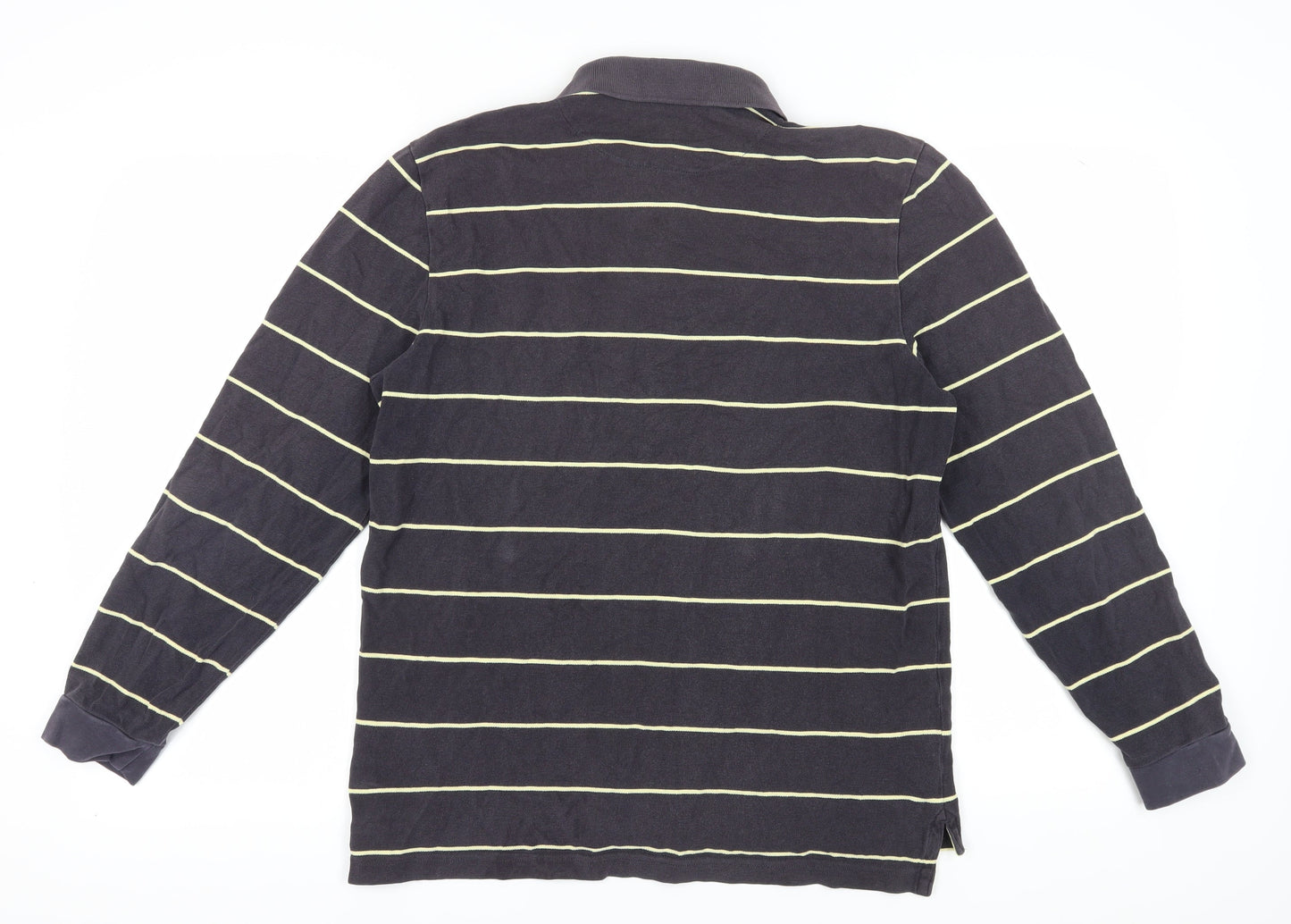 Charles Tyrwhitt Men's Black Striped Polo Shirt L