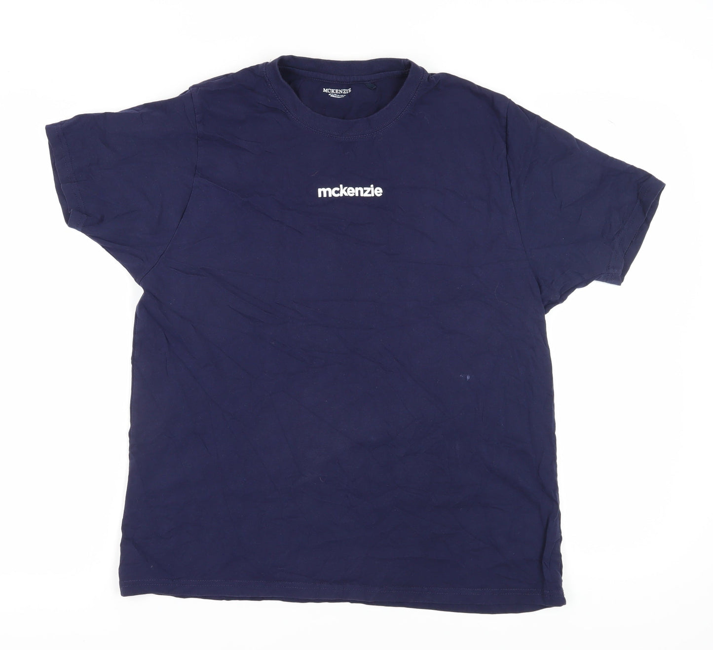 Unisex Adults UK Size 16 McKenzie Blue Basic T-Shirt