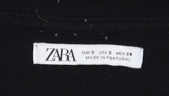 Womens UK Size S Zara Black Pullover Jumper