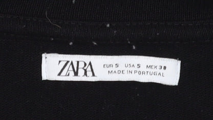 Womens UK Size S Zara Black Pullover Jumper