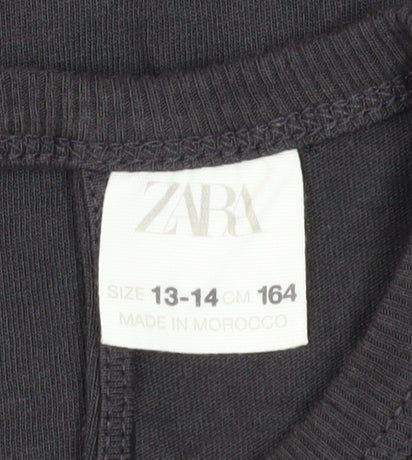 Zara Black Girls Beach Graphic T-Shirt 13-14 Years
