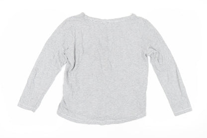 Sandwich Women's Grey Striped T-Shirt Medium