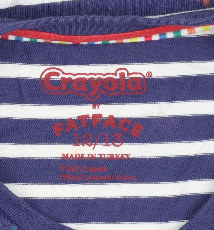 Fatface Girls Multicoloured Long Sleeve Striped T-Shirt 13Y