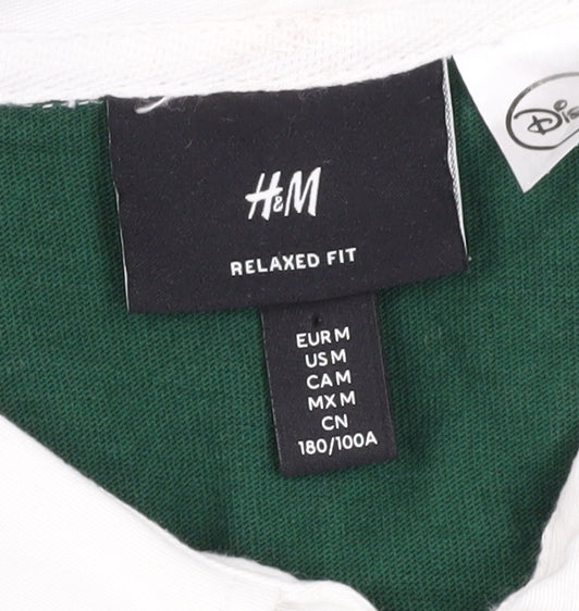 Unisex Adults UK Size M H&M Green Relaxed Polo