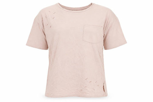 Womens UK Size 10 A&G Beige Basic T-Shirt